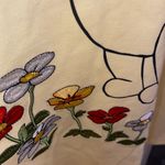 Disney New Winnie the Pooh Butter Yellow Bee Bear Floral embroidered Tee T-shirt Photo 3