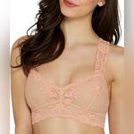 Free People Peach Lace Bralette Sheer Comfort Photo 0