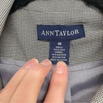 Ann Taylor Black & White Herringbone Button Down Boxy Fit Blazer Womens 10 Work Photo 2