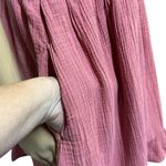 American Eagle America Eagle Cotton Smocked Bodice Gauze Ruffle Hem Mini Dress Pink Coral XL Photo 6