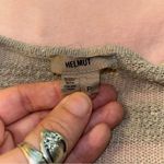 Helmut Lang Helmut gray mesh sheer long sleeve sweater v-neck asymmetric hemline size S Photo 4