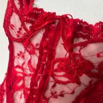 Vintage Red Lace Corset Size M Photo 1