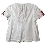 Madewell Shirt Women's Medium White Embroidered Floral Peasant Boho Top H7398 Photo 2