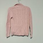 L.L. Bean Cable Knit‎ Full Zip Sweater light pink size small Photo 1