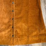 Free People  Rolling Thunder Burnt Orange Corduroy Mini Dress XS Photo 4