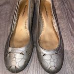 Studio Works  round toe slip on shoes metallic silver, 2” stacked heel size 8.5 Photo 1