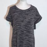 Bella Dahl Charcoal Gray Soft Knit T-shirt Midi Dress Size Large Cozy Gray Dress Photo 2