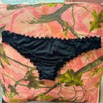 Shade & Shore black scalloped trim sexy cheeky bikini bottoms Photo 7