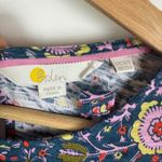 Boden Floral Mini Dress Size 12 Multicolor Boho‎ Cottagecore Modest Fall Prairie Blue Photo 8