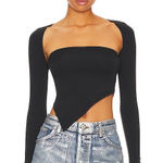 superdown  Dax Shrug Top Black New with Tag‎ XS Photo 0