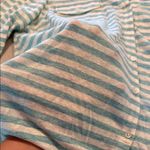 J. McLaughlin Blue and White Striped Linen Blend Button Down size XL Photo 5