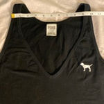 PINK - Victoria's Secret  Black Bodysuit Size M Cotton Stretch One-Piece Photo 6