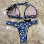 MADE IN BRAZIL. Banka Panka bikini top and bottom. Size small. NWT Blue Photo 1