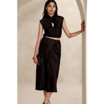 Banana Republic  Zandra 100% Silk Black Party Festive Midi Skirt, Size Small, EUC Photo 1