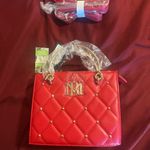 Badgley Mischka  Red Quilted  with Gold Accents Photo 0