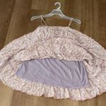 Floral Mini Dress in Brown and Yellow Purple Size M Photo 3