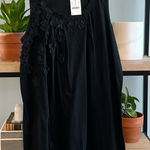 J.Crew NWT Factory Stretch Cotton Jersey Dress w/Silk Ruffle Flowers, Medium Photo 0