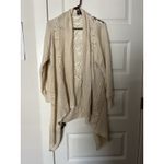 Cal style Crochet Knit Open Front Cardigan Kimono Size 2x Boho Lagenlook Tan Photo 3