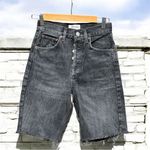 AGOLDE Black Denim 90s Mid-Rise Loose Shorts Photo 1