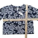 Anthropologie NWT Maeve Top Medium Black Floral Pullover Short Sleeve Sweater Photo 4