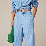 J.Crew  Petite Cosmo pant in oxford stripe Photo 0