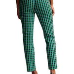 Boden Highgate Printed Pants in Bright Green Terrace Geo, Size 6R Photo 1