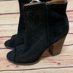 Lucky Brand  Lakyn Ankle Suede Leather Open Peep Toe ZIP Heel, Size 8.5 Photo 2