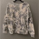 Lacausa NWT  Anthropology Warrior Tie Dyed Crewneck Sweatshirt Blue Grey Size S Photo 1