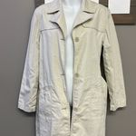 Old Navy Vintage Cream Women’s Long Sleeve Button Down Trench Coat w/ Belt-Large Photo 1