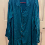 Bryn Walker  Teal Button-Up Top Photo 0
