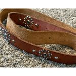 Cowboy 8 Belt Brown Leather Studded Rhinestones 1.25”x49” Western Cowgirl Rodeo Photo 9
