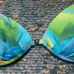 Venus Vintage 80/90s lagoon padded underwire mesh skirted bikini, size 12 C Photo 3