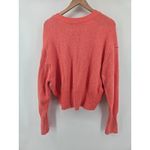 Free People  Coral Textured Knit V Neck Button Up Oveesized Cardigan Sweater XS Photo 2