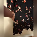 J. Jill Black Floral Long Sleeve Dress Photo 6