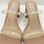 Steve Madden Lilah translucent straps block heel tan sandals women’s Size 9.5 Photo 4