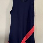 Hutch  Anthropologie Blue Pink Textured Shift Mini Dress Size 1X Photo 0