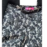 Catherine Malandrino  black pants size 4 - 29” black lace with nude underlay​ Photo 3