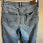 American Eagle AEO Next Level Stretch Highest Rise Jegging Crop Raw Hem Denim Jeans Photo 6