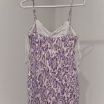 ZARA Purple and White Jacquard Mini Cocktail Dress - Small Photo 1