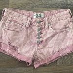 Free People Romeo Rolled Cut Off Denim Shorts, Size 24, Mauve Swoon Photo 0