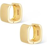 Chunky Gold Square Hoop Earrings For Women Photo 0