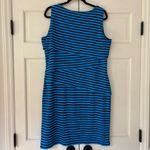 J. McLaughlin Nicola Blue Stripe Dress Size XL Tank Dress Tiered Catalina Cloth Photo 8