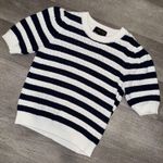 Navy & White Striped Knit Shirt Photo 1