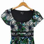 Y2K I.N. Studio Petite Womens PS Floral Empire Waist Top Dark Coquette Soft Goth Green Size undefined Photo 2