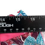 Loft  Floral Print Shorts Tie Waist Casual Hot Pink Blue‎ Size 2 Photo 4