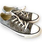Converse Allstar Silver Sparkle Classic Sneakers Size 6 Women’s Wedding Chucks Photo 0