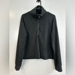 Athleta Seasoft Quarter Zip Soft Black Pullover Boxy Sweatshirt Size Large Photo 1