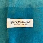 Teal Paisley Scarf 100% Pashmina Fringe Luxury Wrap Photo 4