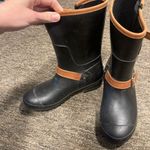 Sperry Black Rubber  TOP SIDER Walker Fog Mid Calf Fleece Lined Boots w/Straps 7 Photo 2