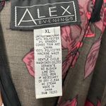 Alex Evenings  Black Red Rose Floral Print Jacket Camisole Set Women's XL Photo 6